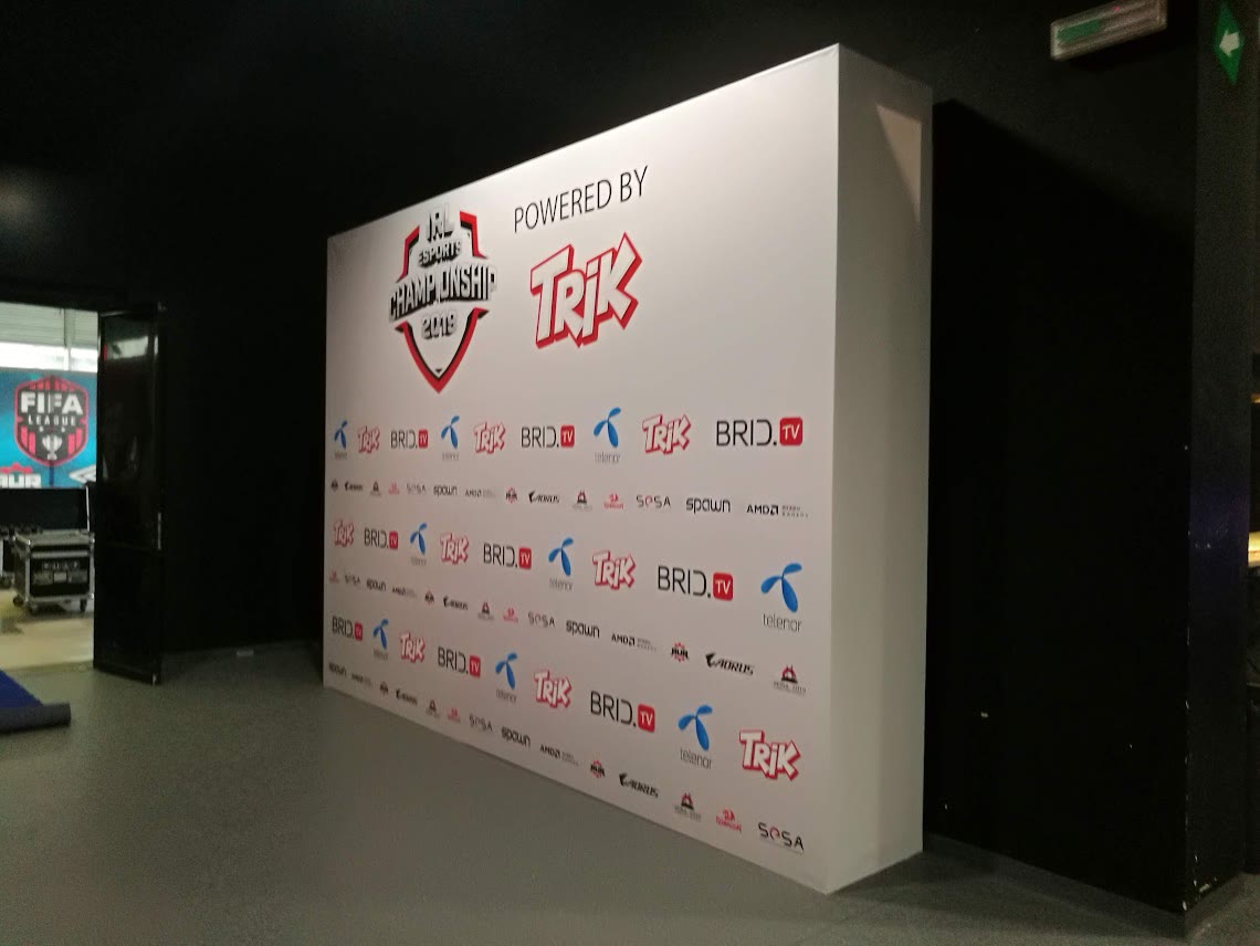 IRL Esports Championship press wall